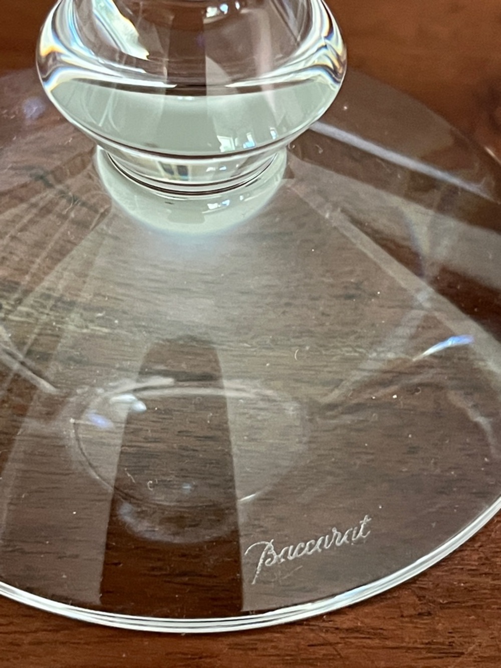 Baccarat Clear Crystal Candle Holder - Picture 9 of 10